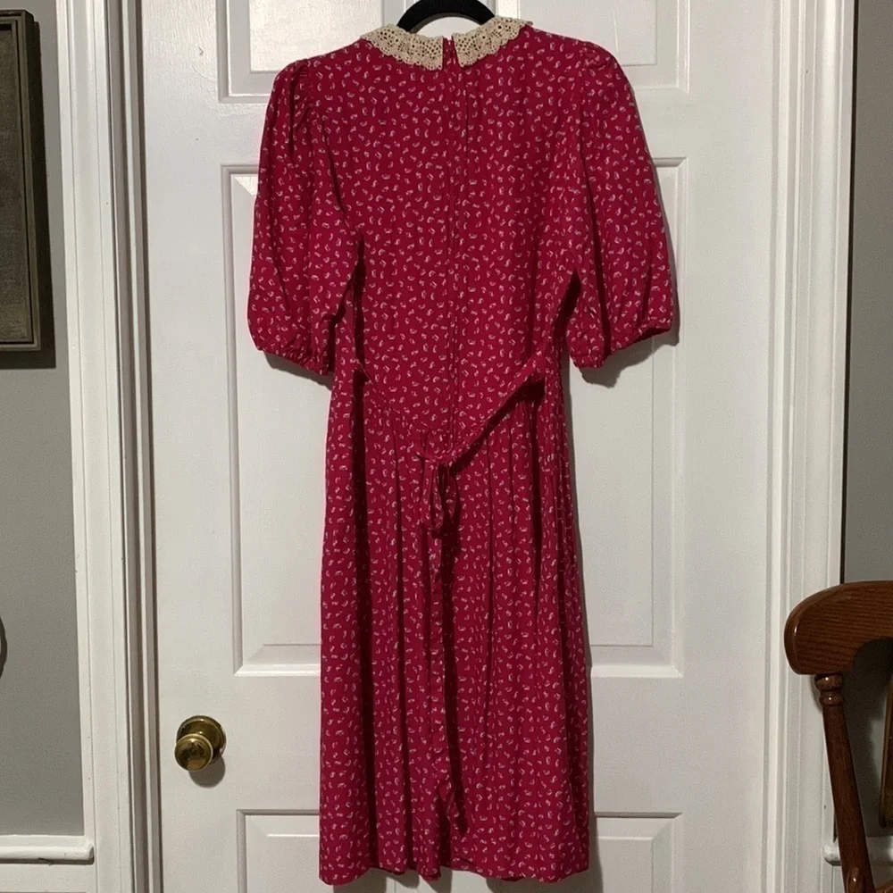 Vintage Karin Stevens by Steven Stoller pink floral dress - Picture 9 of 16